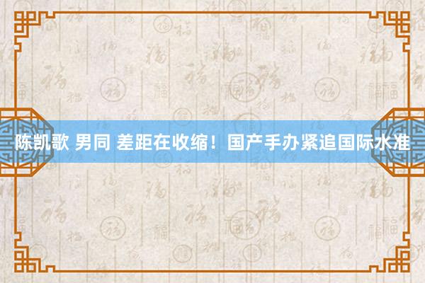 陈凯歌 男同 差距在收缩！国产手办紧追国际水准