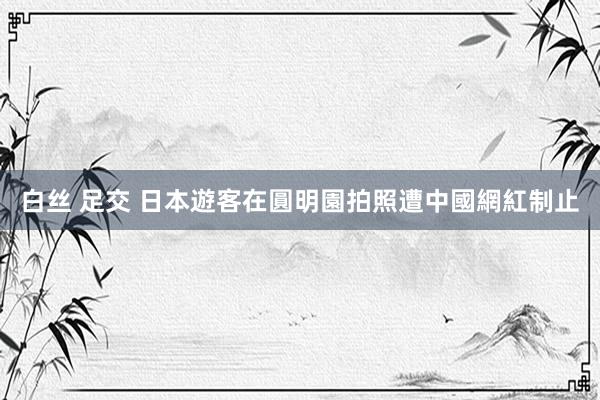 白丝 足交 日本遊客在圓明園拍照遭中國網紅制止