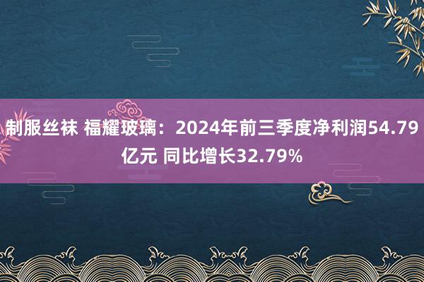 制服丝袜 福耀玻璃：2024年前三季度净利润54.79亿元 同比增长32.79%