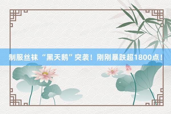 制服丝袜 “黑天鹅”突袭！刚刚暴跌超1800点！
