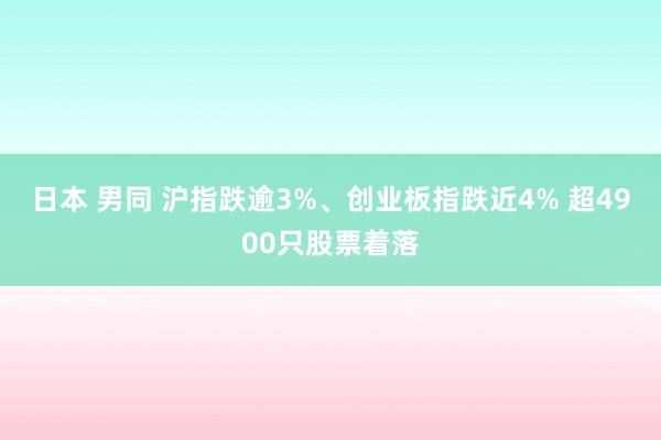 日本 男同 沪指跌逾3%、创业板指跌近4% 超4900只股票着落